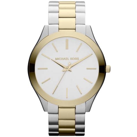 michael kors runway espresso watchit|michael kors 2 tone watch.